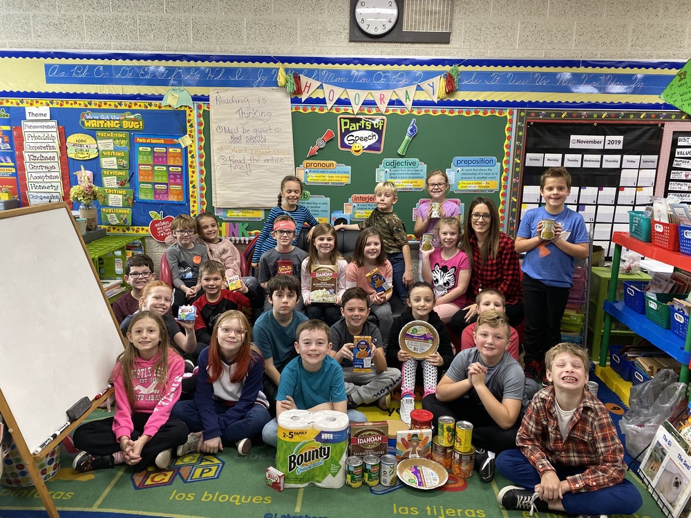 Third Grade Class Adopts a Family for Holidays