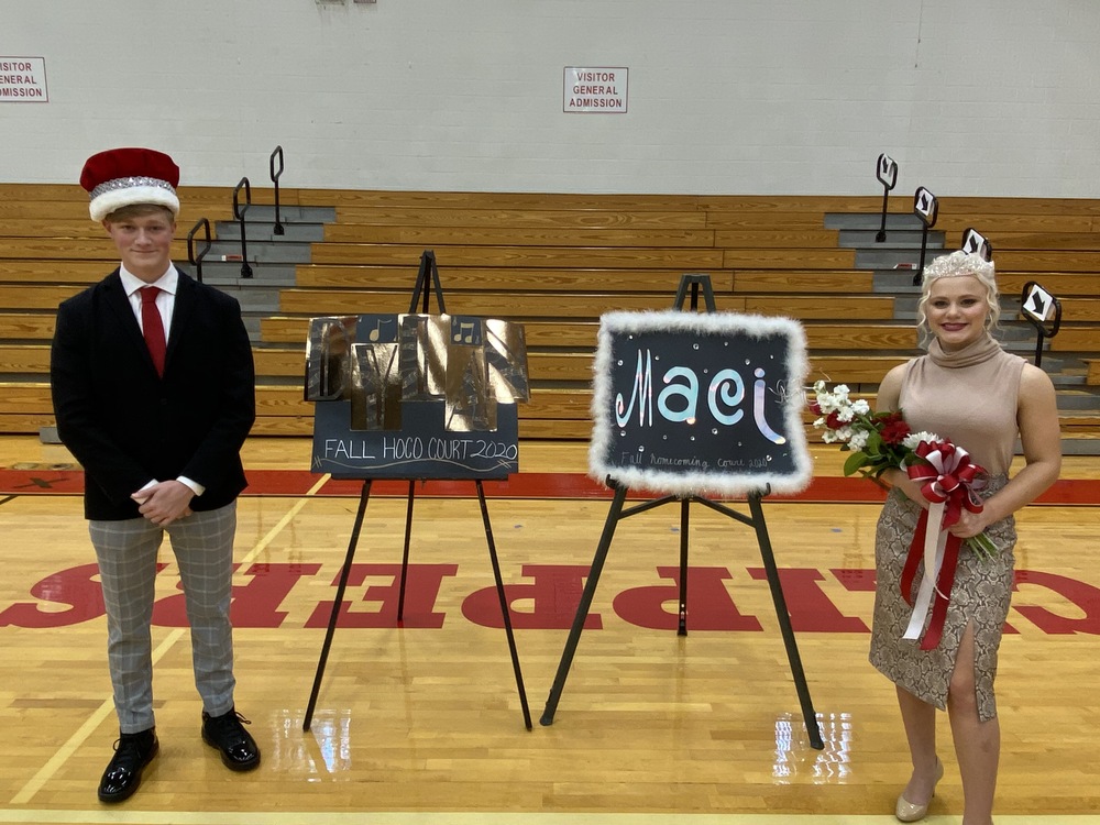 This year's king and queen are Dylan Ham and Maci Linhart.